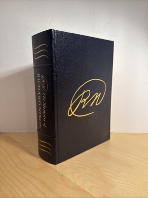 Signed Richard Nixon Easton Press The Memoirs Of Richard Nixon Leather & Gilt-image