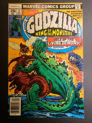 Godzilla #5 By Moench Sutton Dr Demonicus King Of The Monsters Marvel 1977-image