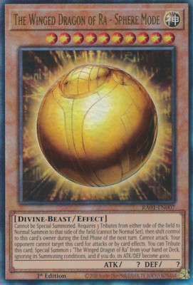 1X NM The Winged Dragon of Ra - Sphere Mode - RA01-EN007 - Ultimate Rare 1st Ed-image