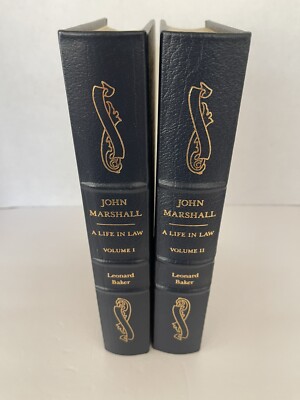 EASTON PRESS JOHN MARSHALL LIFE IN LAW 2 VOLUMES LEONARD BAKER-image