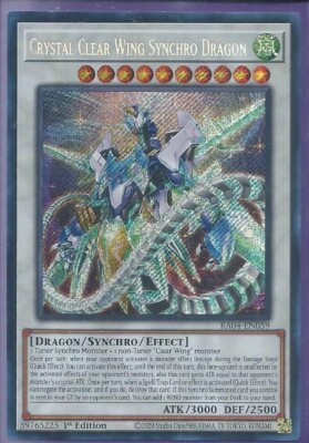 Yugioh Crystal Clear Wing Synchro Dragon Secret Rare RA04-image