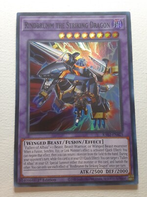 YUGIOH TCG: Rindbrumm the Striking Dragon (Secret Rare) RA02-EN025 LP-image