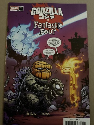 🦖 GODZILLA VS. FANTASTIC FOUR #1 SKOTTIE YOUNG VARIANT-image