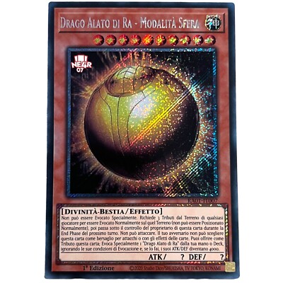 Yugioh Ita 1ed Rare Segreta Platinum Ra01-it007 Dragon Winged of Ra Mode Sphere-image