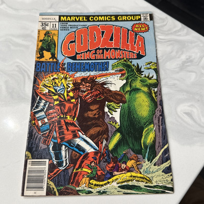 GODZILLA KING OF THE MONSTERS # 11 MARVEL COMIC 1977 FN+ KEY BEHEMOTHS-image