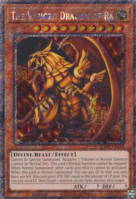 1X NM The Winged Dragon of Ra - RA04-EN118 - Platinum Secret Rare 1st Edition-image