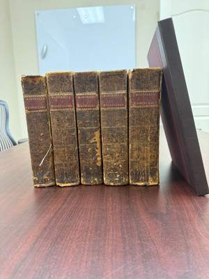 Leather 1804-07 1st ED THE LIFE OF GEORGE WASHINGTON John Marshall w/ 1807 ATLAS-image