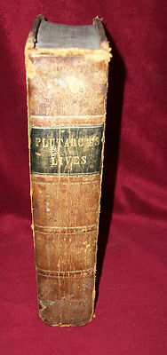 PLUTARCH'S LIVES A LIFE OF PLUTARCH by John and William Langhorne 1836 LEATHER-image