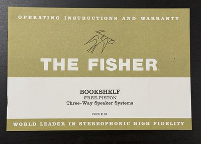Fisher Bookshelf Free Piston 3-Way Speaker Systems Operating Instructions Manual-image