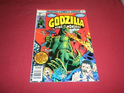 BX22 Godzilla #1 marvel 1977 comic 8.5 bronze age VERY NICE! SEE STORE!-image