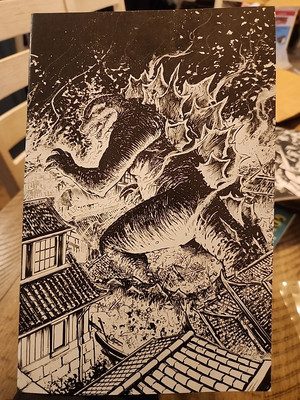 Godzilla Here There be Dragons II Sons of Giants #1 RI B&W Variant IDW 2024-image