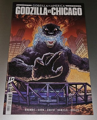 Godzilla vs America Chicago #1 (IDW, 2025) One-Shot Cover A Browne Seeley-image