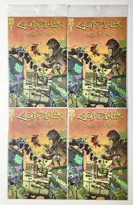GODZILLA SKATE OR DIE # 1 San Diego Comic Con SDCC 2024 IDW 4 Comic LOT J296-image