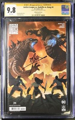 Justice League Vs Godzilla Vs Kong (2024) #4 (CGC 9.8) Signed Jorge Molina C = 1-image