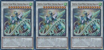 3x Crystal Clear Wing Synchro Dragon | RA04-EN059 | UR | 1st Ed | Near Mint-image
