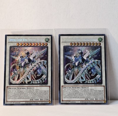 2x Crystal Clear Wing Synchro Dragon RA04-EN059 1st Edition Secret Rare Nm-image