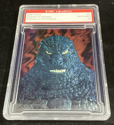 GODZILLA  1996 CHROMIUM AMADA #2 Graded 10 MINT SUPER COOL! VINTAGE-image