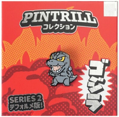 ⚡RARE⚡ PINTRILL x TOHO Chibi Godzilla Pin *BRAND NEW* JAPAN 🦖-image
