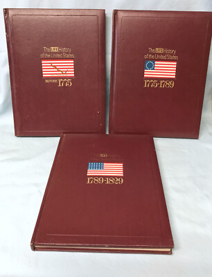 TIME LIFE 1963 HISTORY OF THE UNITED STATES BEFORE 1775 Leather Bound 5 Books-A1-image
