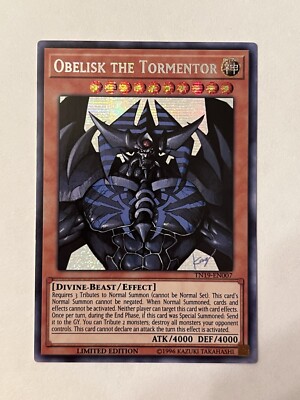 Obelisk the Tormentor (alternate art) TN19-EN007 2019 Gold Sarcophagus Tin…-image