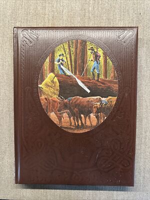 1976 The Loggers Old West Series Time Life Book Vintage Faux Leather-image