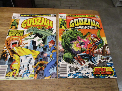 2 - Godzilla Comic books  #8  #14  nice shape  1977-image