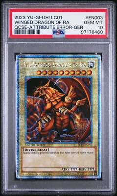 PSA 10 Winged Dragon of Ra LC01 QCR PSA 10 Attribute Error Ger Population 1-image