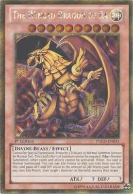 Yugioh! LP The Winged Dragon of Ra - PGLD-EN031 - Gold Secret Rare - 1st Edition-image