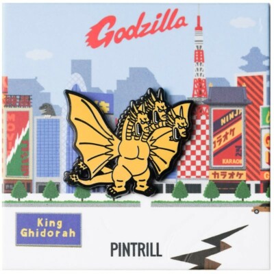 ⚡RARE⚡ PINTRILL x TOHO Tokyo King Ghidorah Pin *BRAND NEW SEALED* GODZILLA PIN-image