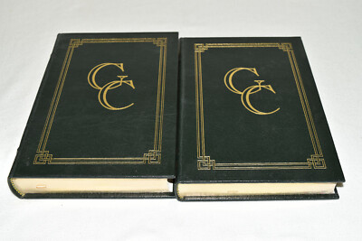  Easton Press 2V GROVER CLEVELAND STUDY COURAGE 1986 LEATHER Library Presidents!-image