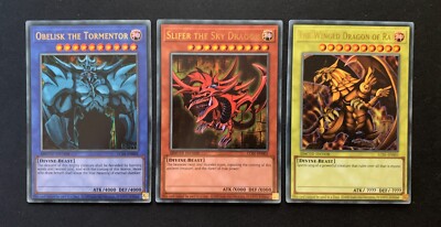Obelisk Tormentor Slifer Sky Winged Dragon of Ra - LC01 - Ultra Rare Bundle Set-image