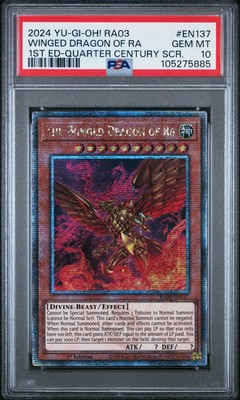 2024 YU-GI-OH! RA03-QUARTER CENTURY BONANZA THE WINGED DRAGON OF RA PSA 10-image