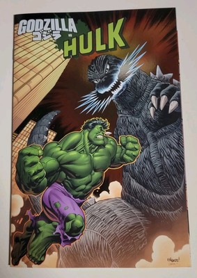 GODZILLA VS. HULK #1 04/16/2025 NM-/VF+ MCGUINNESS FOIL VARIANT MARVEL COMICS-image