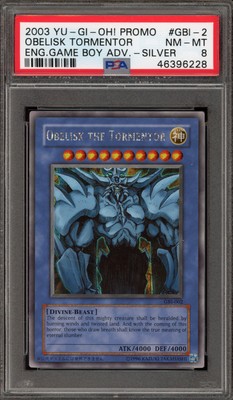 Yu-Gi-Oh! Obelisk The Tormentor Game Boy Advance Secret Rare Promo GBI-002 PSA 8-image