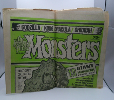 MONSTER TIMES COLLECTOR EDITION # 3 1974 10 GIANT POSTERS GODZILLA KONG DRACULA-image