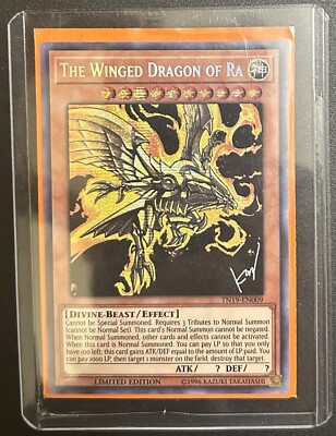 The Winged Dragon of Ra NM God TN19-009 Super Rare Limited Edition-image