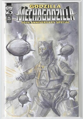 GODZILLA MECHAGODZILLA 50TH ANNIVERSARY SPECIAL #1 1:10 MILLER VARIANT IDW 2024-image