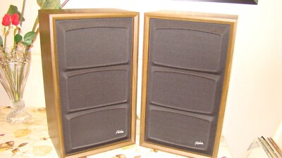 Pair of Vintage Fisher Speakers NL8139-124 8ohms TESTED  EC-image