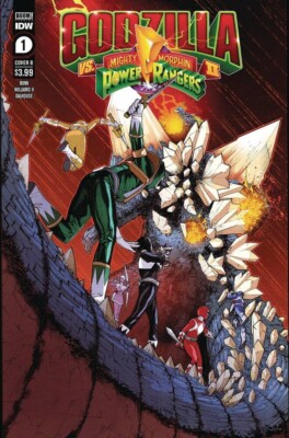 GODZILLA VS MMPR II #1 - Sanchez Cover B - NM - IDW - Presale 04/03-image