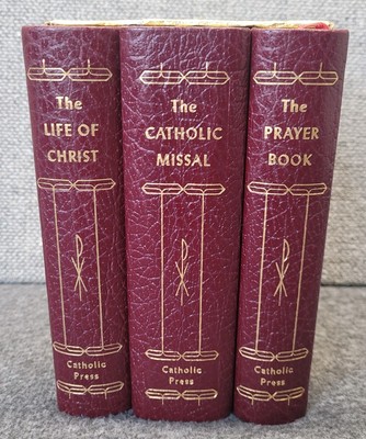 NOS Vtg Catholic Press 1954/55 Set 3 Book Missal Life of Christ Prayer O'Connell-image