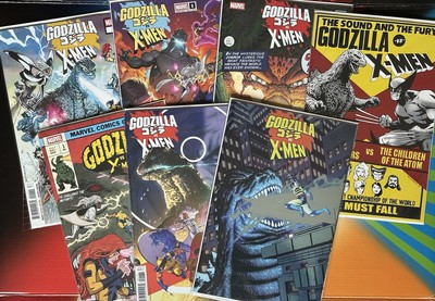 Marvel Godzilla Vs X-Men #1 Lot Of 7 Variant Covers w/ Foil NM+ Set!-image