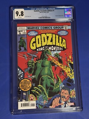 Godzilla #1 CGC 9.8 1ST APPEARANCE GODZILLA FACSIMILE REPRINT MARVEL Comic 2024-image