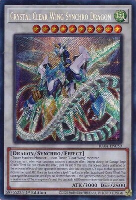 Crystal Clear Wing Synchro Dragon (RA04-EN059) - Secret Rare - 1st Edition-image
