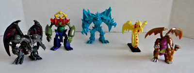 Yu-Gi-Oh 1996 Mattel Lot of 5 Mini Figures Takahashi Curse of Dragon, Obelisk++-image