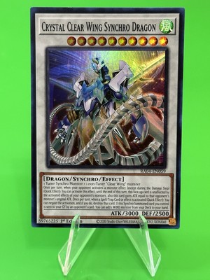 Yu-Gi-Oh QC Stampede Crystal Clear Wing Synchro Dragon Super Rare RA04-EN059 NM!-image