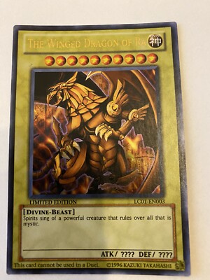 The Winged Dragon On Ra Ultra Rare LC01-EN003 Limited Edition. YUGHIO-image