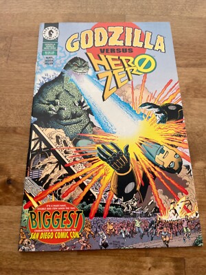 GODZILLA VS HERO ZERO #1 (1995) - 9.4 NM / GODZILLA DESTROYS SAN DIEGO CON! -image