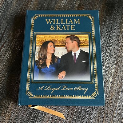 William & Kate A Royal Love Story Easton Press Blue Leather Bound Edition Book-image