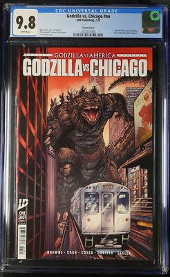 GODZILLA VS. AMERICA: CHICAGO #1 IDW COMICS 2025 TIM SEELEY VARIANT CGC 9.8 NM-image