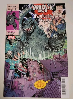 GODZILLA VS. FANTASTIC FOUR #1 03/26/2025 NM-/VF+ BRADSHAW VARIANT MARVEL COMICS-image